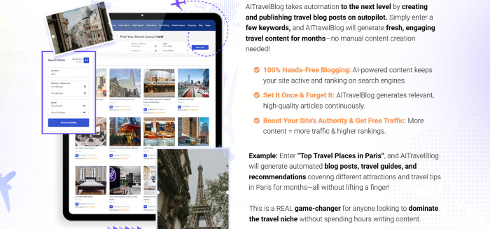 AITravelBlog Review: AUTO Creates TRAVEL WEBSITE 