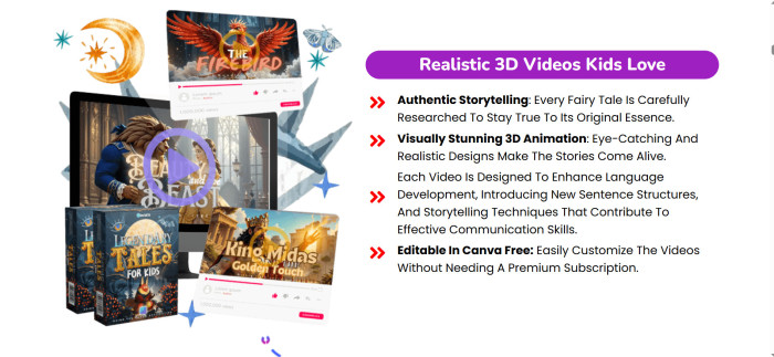 Legendary Tales for Kids: Stunning 3D Animation App
