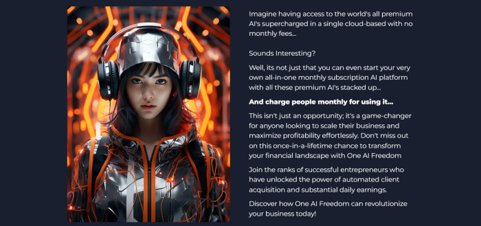 OneAiFreedom AI Contents & Marketing Materials Collection