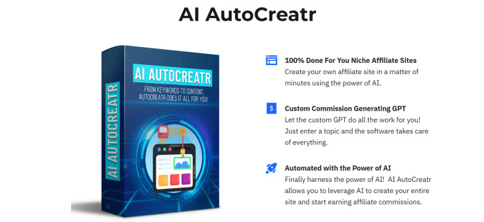 AI AutoCreatr The Easiest Way Creating Affiliate Sites