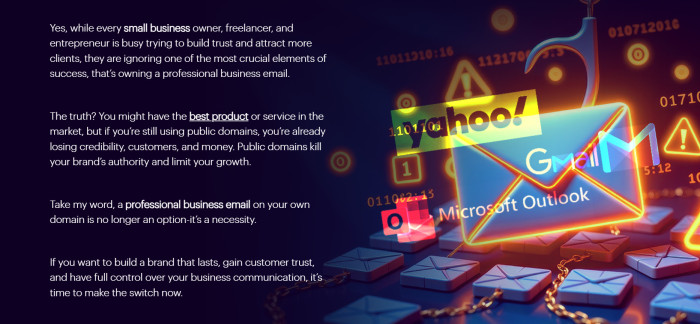 BizMails Pro Business Emails From Own Domains