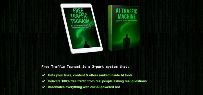 Free Traffic Tsunamil Gets You Traffic Without Ads or Google