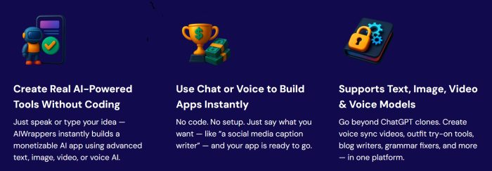 AIWrappers: Builds Full AI Apps FROM YOUR VOICE