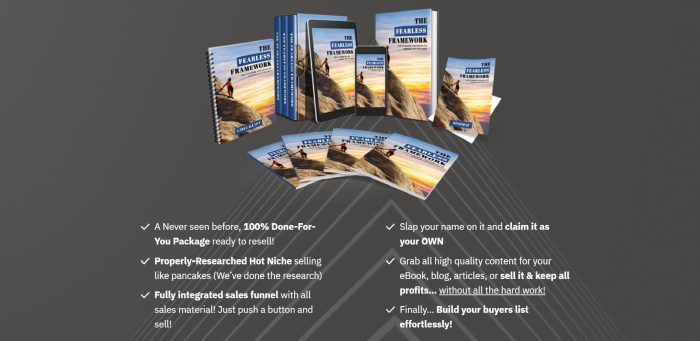 Fearless Framework PLR Sell Your Own Self-Help Product
