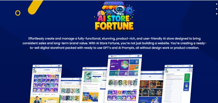 AI Store Fortune Launch Your AI Store in Minutes
