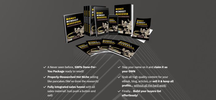 Money Mindset Makeover Own Self-Help Product