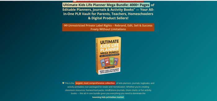 Kids Life Planner Bundle Dominating Kids’ Printables Market